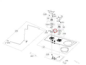 Original Mercedes-Benz Marco Polo Baureihe 447 Drehknopf für Gaskocher – Teilenummer A4478272800