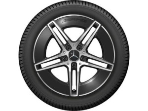 AMG 5-Doppelspeichen-Rad Schwarz Glanzgedreht 245/45 R18 100V XL Michelin Pilot Alpin PA4 MO