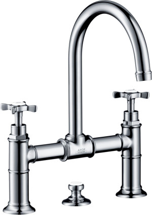 Hansgrohe 3-Loch Waschtischarmatur Brücke Axor Montreux Standmodell chrom, 16510000 16510000