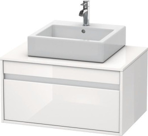 Duravit Ketho Konsolenwaschtischunterbau wandhängend Weiß Hochglanz 800x550x426 mm - KT669402222 KT669402222