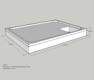 Neuesbad Wannenträger für Kaldewei Superplan 90x120x2,5 SD21833