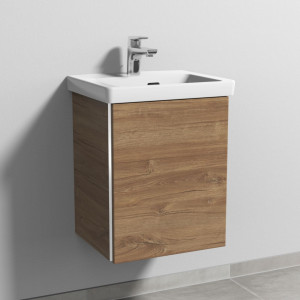 Sanipa 3way Waschtischunterbau zu Villeroy & Boch Subway 3.0 Waschtisch mit 1 Tür, Eiche-Kansas BR84359