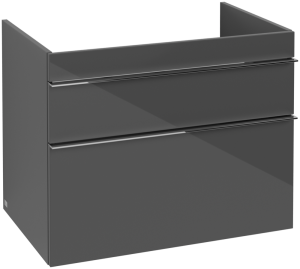 Villeroy & Boch Waschtischunterschrank Venticello A92501FP, B:753, H:590, T:502mm, Glossy Grey A92501FP