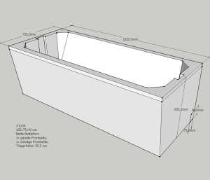 Neuesbad Wannenträger für Bette Form/Safe 165x75 SW12049