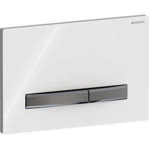 Geberit Betätigungsplatte Sigma50, für 2-Mengen-Spülung schwarzchrom, weiss, 115671112 115671112