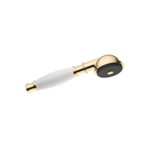 Dornbracht Metall-Handbrause mit Porzellangriff (weiß) MADISON 28002970FF0010 Messing (23kt Gold)(DF 28002970-090010