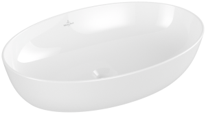 Villeroy & Boch Aufsatzwaschtisch Artis 4198 610x410mm ohne Hahnloch ohne Überlauf Stone White Ceram 419861RW