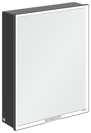 Villeroy & Boch Aufputz-Spiegelschrank My View+ B4816L 600x750x168mm m. Bel. Volcano Black B4816LVL