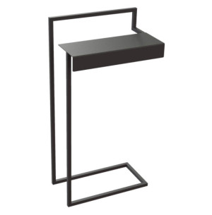 Neuesbad Serie 10 Black doppelter Handtuchständer mit Ablage, schwarz matt, Material Edelstahl NB1DEADMN6321