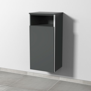 Sanipa 3way Mittelschrank mit 1 Tür und 1 offenem Fach, Anthrazit-Matt, BR13422 BR13422
