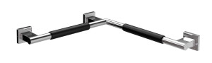 emco system 2 Eckgriff/Handlauf mit ruschhemmender Ummantelung chrom / schwarz, 357021205 357021205