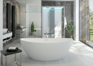 Hoesch Badewanne Namur 1900x900 freistehend Material Solique 4403.010305