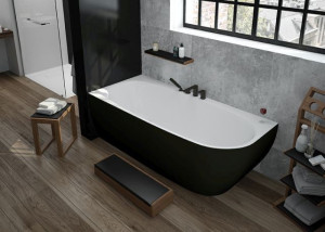 Hoesch Badewanne iSensi Eck 1800x800 Monolith links Überlaufschlitz 3834.111