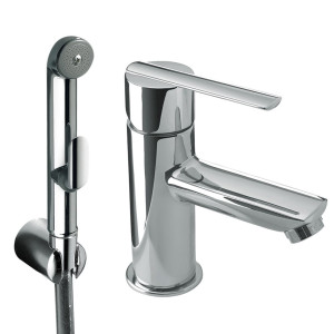 Tres Einhebel Waschtischmischer mit Dusche für WC. , 181113 181113