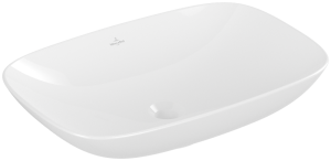 Villeroy & Boch Loop & Friends Aufsatzwaschbecken, 620 x 420 x 150 mm, Weiß Alpin CeramicPlus, ohne  4A5001R1