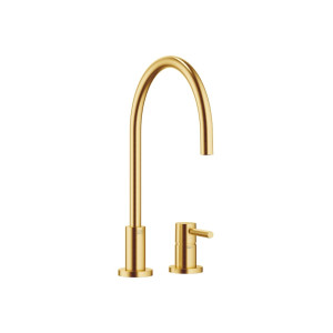 Dornbracht Zweilochbatterie mit Einzelrosetten TARA 32816888 Messing gebürstet (23kt Gold), 32816888 32816888-28