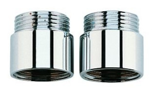 Grohe Verlängerung 07130 20 mm DN20 für Wandbatterien 1/2 2 Stück chrom 0713000M