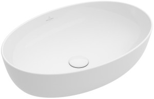 Villeroy & Boch Aufsatzwaschtisch Artis 4198 610x410mm ohne Hahnloch ohne Überlauf Stone White Ceram 419861RW