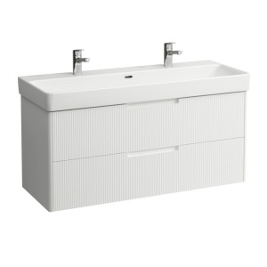 LAUFEN Waschtischunterschrank JUNA 446x1168x515 2 Schubl m. Griffmulde f.WT H814965 weiß matt, H4115 H4115421092601