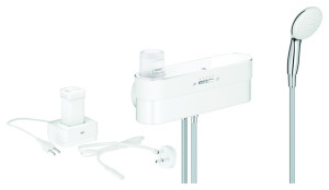 Grohe Starterset Dusche Purefoam 105074, mit Handbrause/Schlauch weiß/chrom, 1050740000 1050740000