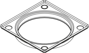 Kermi Ablaufrahmen M5X, L 120 x B 120 mm, BZM5X000000UK BZM5X000000UK
