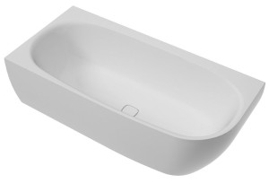 Hoesch Badewanne iSensi Eck 1800x800 links Monolith mit Überlaufschlitz und Klick-Klack Siphon 3834.010