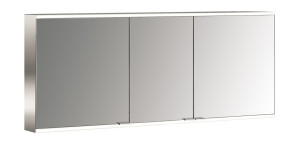 emco LED-Lichtspiegelschrank prime 2 Facelift Aufputz, 1600 mm, 3-türig, IP 20 Rückwand weiß, 949706 949706348