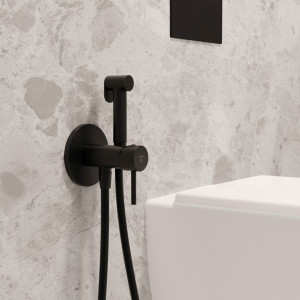 Steinberg Serie 100 Unterputz Bidet-Armatur, schwarz-matt 1001350S