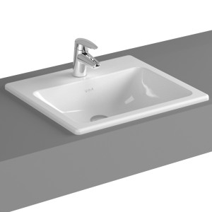 Einbauwaschtisch VitrA S20 500 x, 450 mm 1 Hahnloch mittig weiss, 5464B003-0001 5464B003-0001