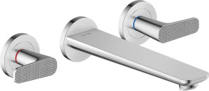Hansgrohe 3-Loch Fertigset Wannemisch.Wand Unterputz Axor Citterio C Cubic cut chrom, 49483000 49483000
