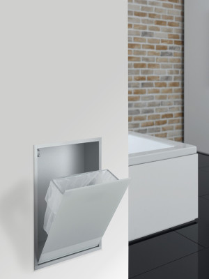 emco Abfallsammler-Modul asis 300 Unterputz, 495 mm, chrom / optiwhite ohne Einbaurahmen, 973227830 973227830
