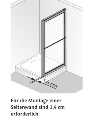 HSK Duschkabinenbau KG HSK Prima Seitenwand zur Gleittür 3-teilig 23xxxx