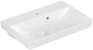 Villeroy & Boch Waschtisch Compact Avento 4A00, 1 Hahnloch, mit Überlauf, weiss CeramicPlus 4A0055R1