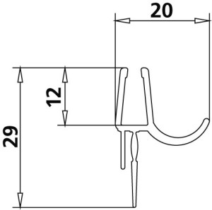 Kermi 4621 2x Dichtleiste 4665 14C, Länge: 985 mm, 2535232 2535232
