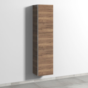 Sanipa 3way Hochschrank mit 2 Türen und 1 Auszug, Eiche-Tabak BR10550