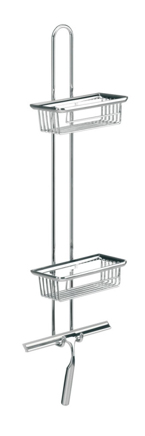 emco system 2 Wandetagere 2 tiefe Körbe, 1 Duschwischer, chrom, 356600108 356600108