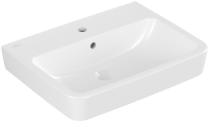 Villeroy & Boch Waschbecken O.novo 600x460mm Eckig 1HL. mit Überlauf geschliffen Weiß Alpin, 4A416G0 4A416G01