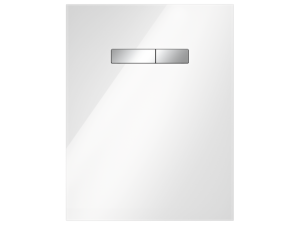 Tece lux Betätigungsglasplatte manuell Glas weiß glänzend,Tasten Chrom glänzend, 9650001 9650001