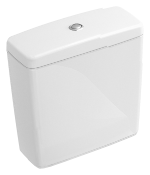 Villeroy & Boch Spülkasten O.novo 5760 Weiß Alpin Zulauf seitlich, reversibel CeramicPlus, 5760S1R1 5760S1R1