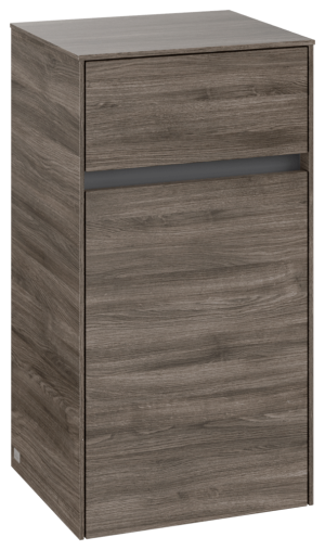 Villeroy & Boch Collaro Seitenschrank, 1 Tür, 1 Schublade, 404 x 748 x 349 mm, Stone Oak C03201RK
