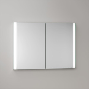 KEUCO Royal Atlas LED Spiegelschrank 100 x 71 x 11,5 cm mit 2 Türen, Unterputz 211201450098