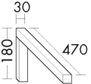 Burgbad Konsolenträger 180x30x470 , ACAD003 ACAD003