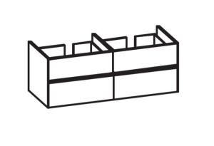 Artiqua 116 LED-Waschtischunterschrank, Eiche Ribbeck quer NB, 116-WU4LB-AC10-7187-444 116-WU4LB-AC10-7187-444