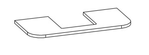 Pelipal Serie 7200 Waschtischplatte rund, PME188750HR13 PME188750HR13