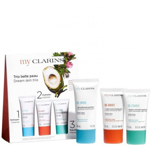Coffret Trio belle peau Nettoyant & Hydratant-30ml + 15ml + 15ml My Clarins
