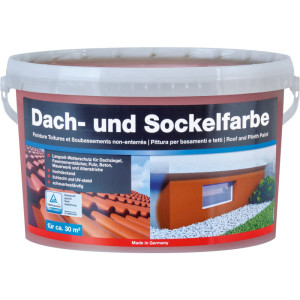 Baufan Dach- und Sockelfarbe 5 Liter ziegelrot