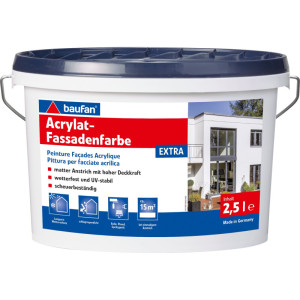 Baufan Acrylat-Fassadenfarbe EXTRA 2,5 Liter