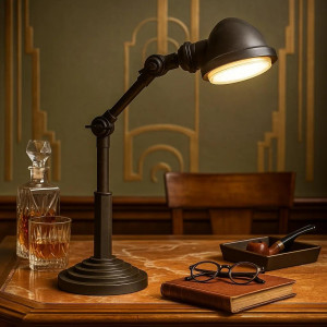 KS Verlichting Nano Bureaulamp Antiek Zwart
