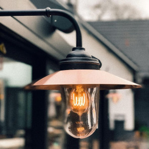 KS Verlichting Provence Stallamp Zwart Koper