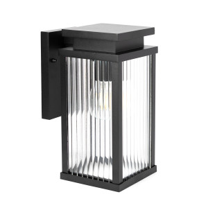 KS Verlichting Ripley Muurlamp Zwart Large met Lichtsensor LED